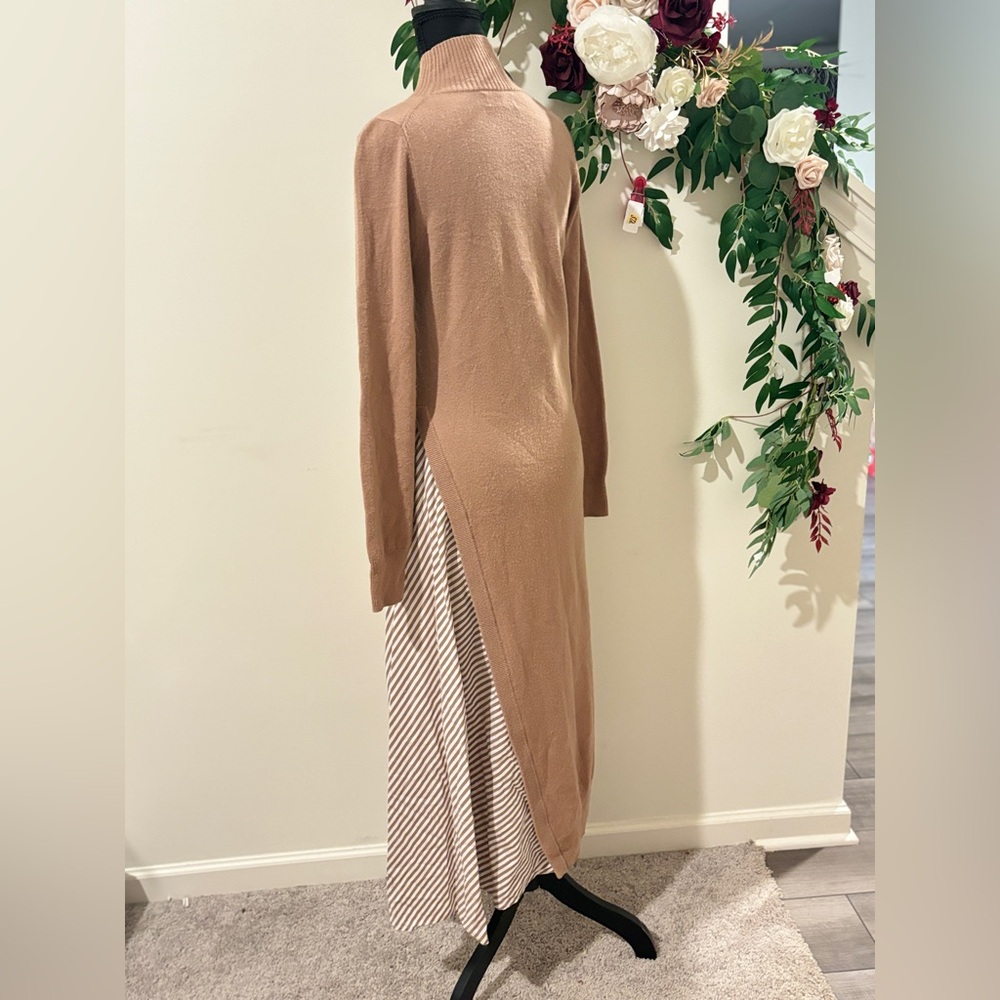 NAADAM Women's Brown Turtleneck Sweater Dress - Picture 6 of 9